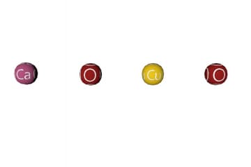 Calcium oxide and copper oxide