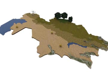 Distribution and climatic characteristics of geographical zones of Kazakhstan: forest-steppe, steppe, semi-desert, desert
