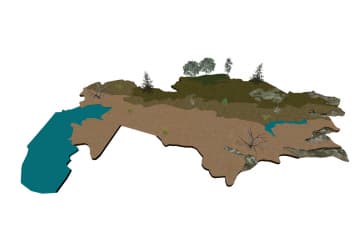 Map of vegetation of Kazakhstan