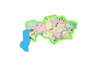 Natural resources map of Kazakhstan
